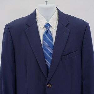 Joseph & Feiss Gold 2 Button Blazer Wool Blue‎ 44R